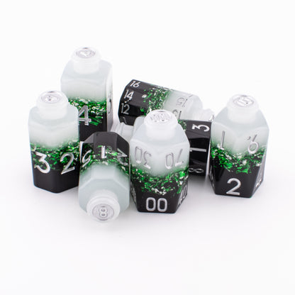 Sylvan Brew | Potion Bottle Resin Dice Set | Sharp Edge | 7 Piece Set
