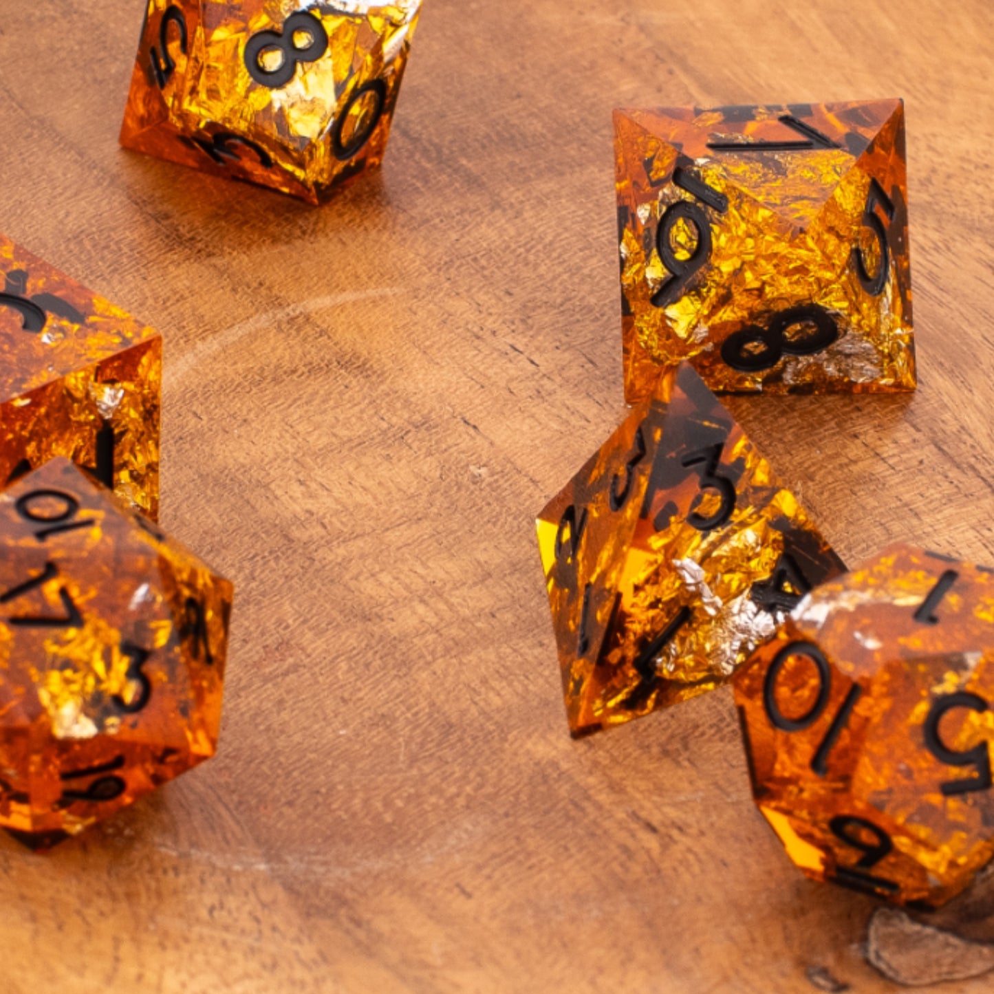 Molten Ember | Sharp Edge Resin Dice | 7 Piece Set
