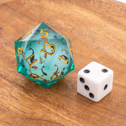 Abyssal Koi | Liquid Core D20 | Resin | 33mm Single Die