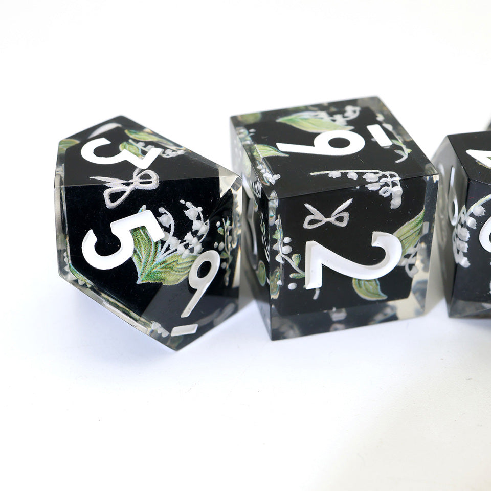 Midnight Moondrop | Art Core Dice| 7 Piece Set
