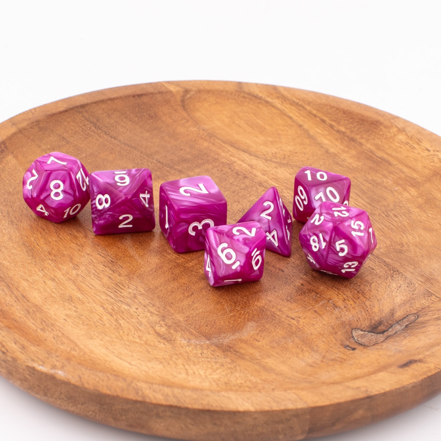 Whispering Wisteria | Tabletop RPG Dice | Acrylic | 7 Piece Set