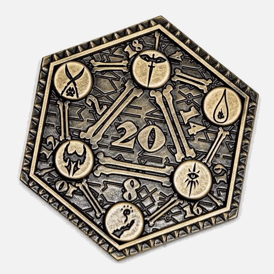 Fortune's Flip | D2 Coin | Solid Metal | Bronze