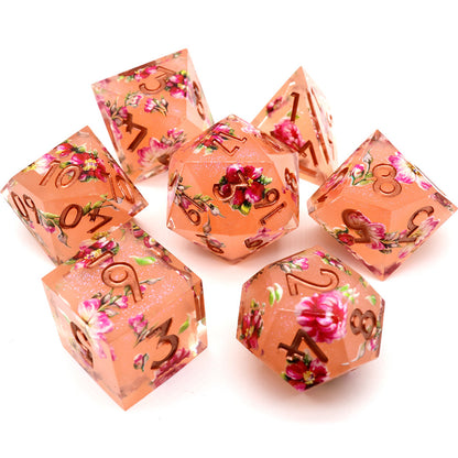 Peach Tea | Art Core Dice| 7 Piece Set
