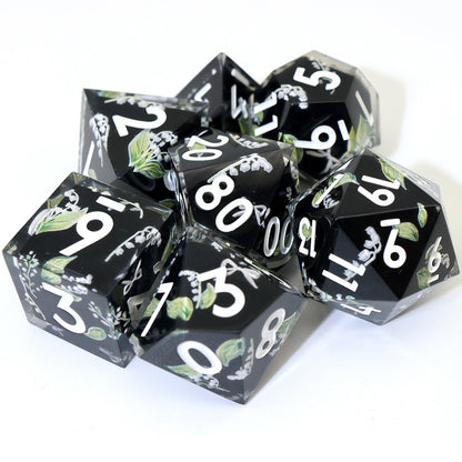 Midnight Moondrop | Art Core Dice| 7 Piece Set