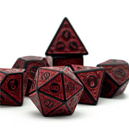 Infernal Runes | Acrylic Dice | 7 Piece Set