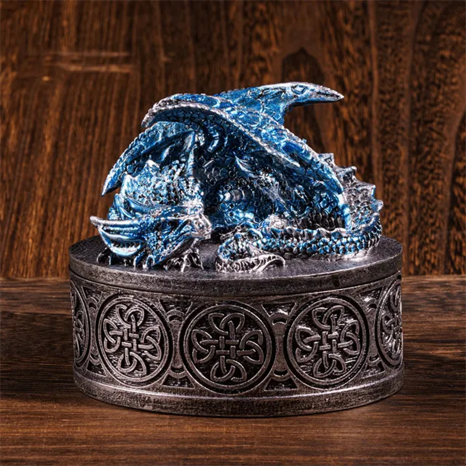 Guardian's Keep | Cast Resin Dice Box | Blue