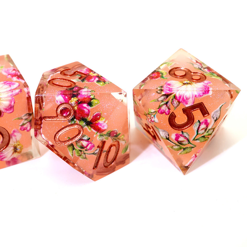 Peach Tea | Art Core Dice| 7 Piece Set