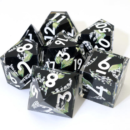 Midnight Moondrop | Art Core Dice| 7 Piece Set