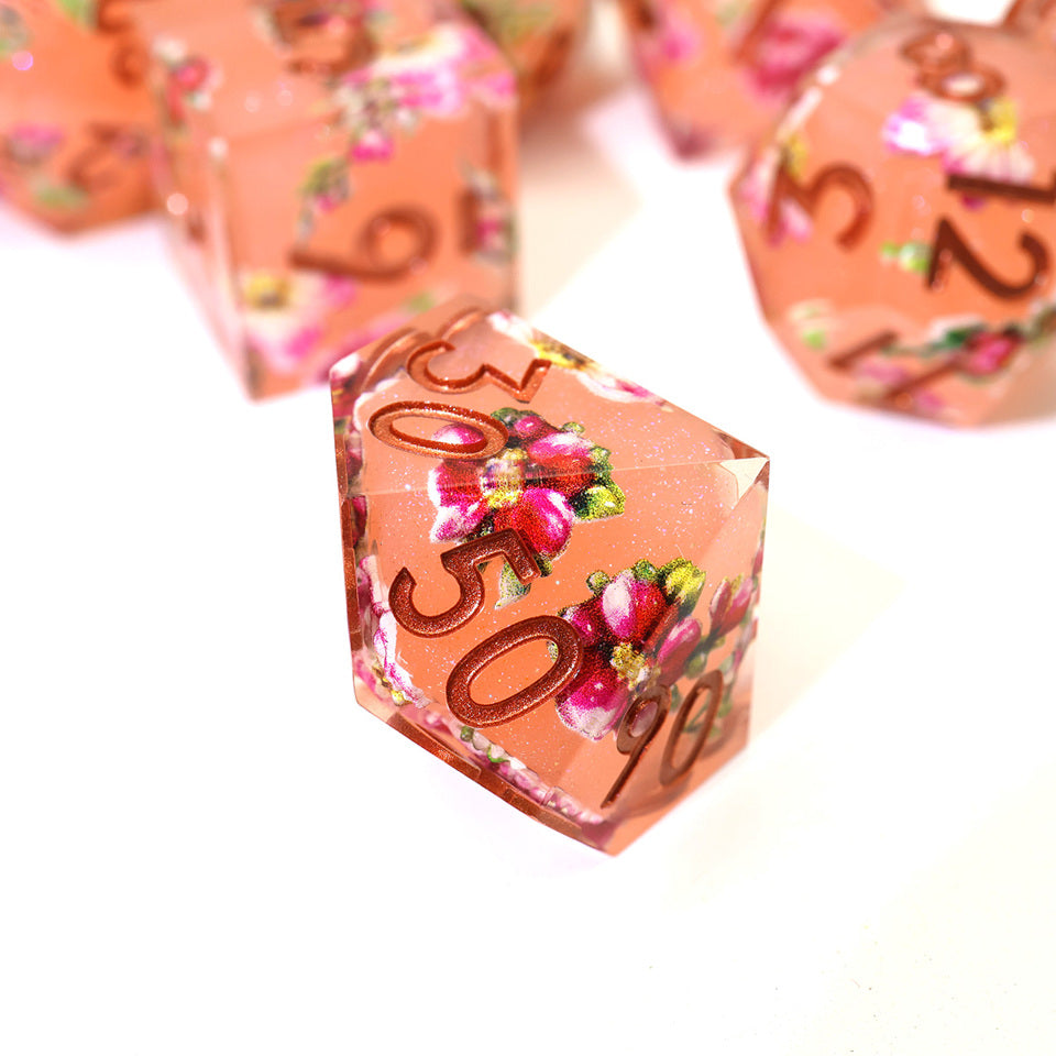 Peach Tea | Art Core Dice| 7 Piece Set
