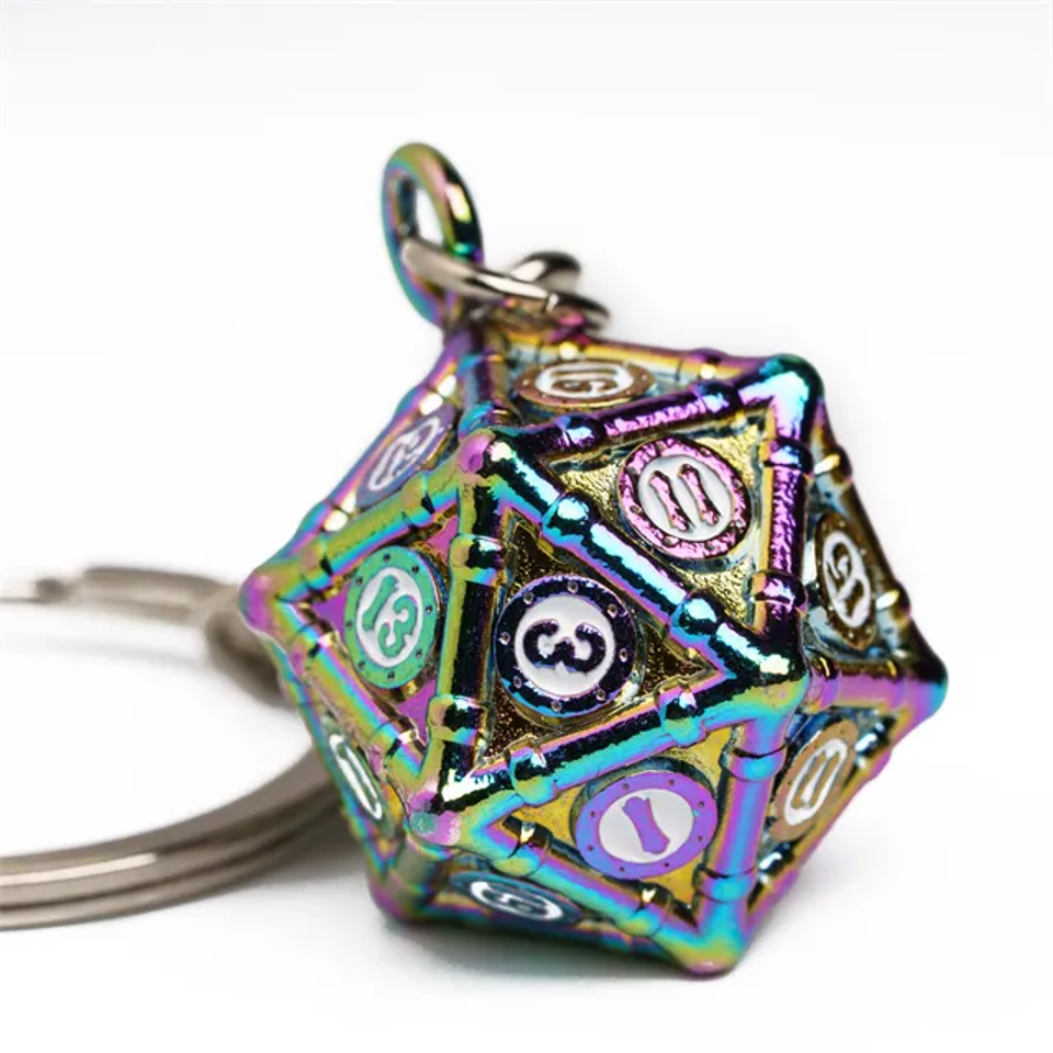 Keyring | Rainbow Metal | Raised Edges