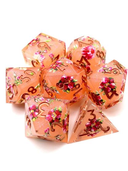 Peach Tea | Art Core Dice| 7 Piece Set