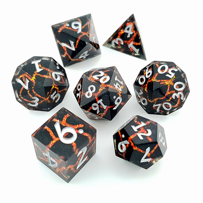 Cleric's Vein | Art Core Dice | 7 Piece Set