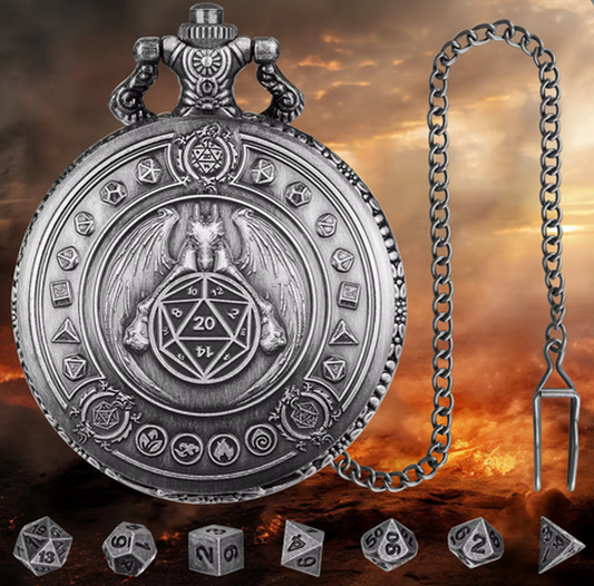 Fatebound Vault | Pocket Watch Case | Ancient Silver