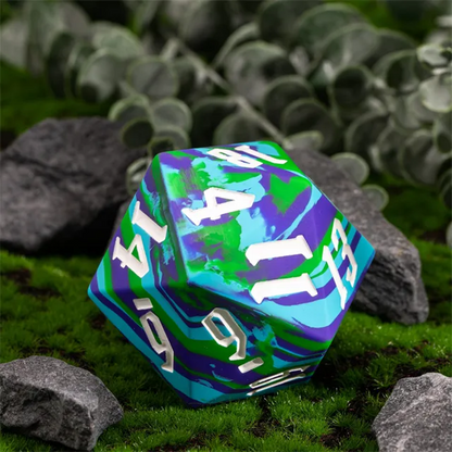 Jester's Bounce | D20 Silicone | Blue Green