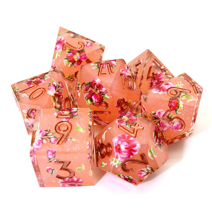 Peach Tea | Art Core Dice| 7 Piece Set