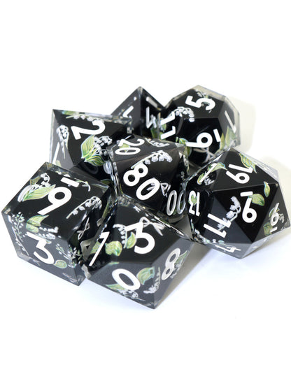 Midnight Moondrop | Art Core Dice| 7 Piece Set