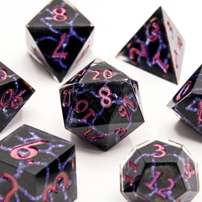Violet Rift | Art Core Dice| 7 Piece Set